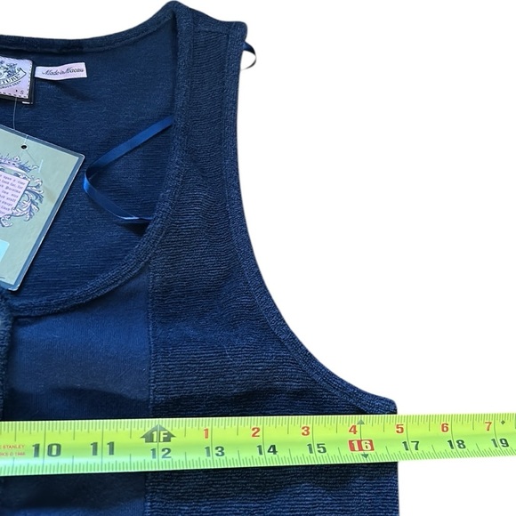 Y2K Juicy Couture Blue Jumpsuit.Terry cloth material,sleeveless,utility pockets - Picture 8 of 16